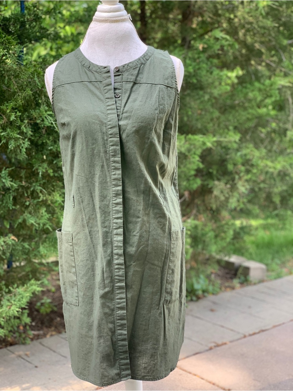 a new day Olive Green Sleeveless Shift Dress